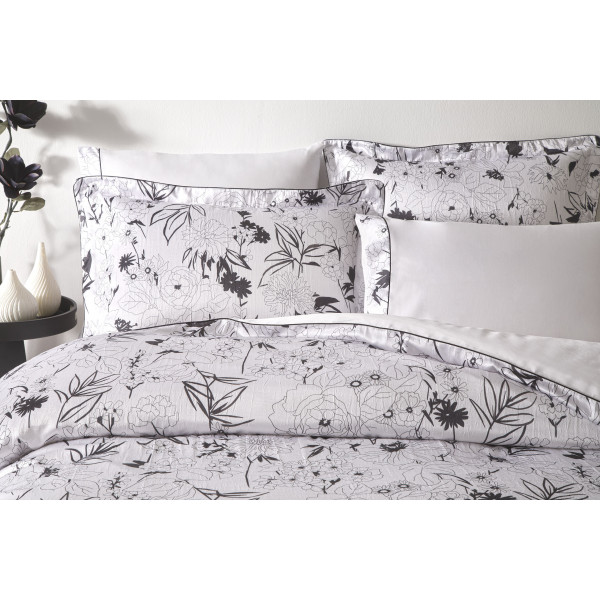 Постельное белье Tivolyo Home White Flowers евро, дополнительное фото