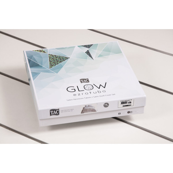 Постельное белье TAC GLOW SATEN Molly евро, дополнительное фото