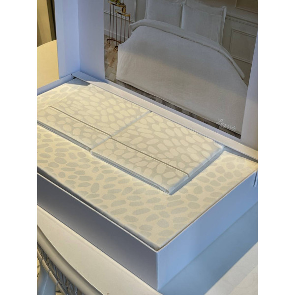 Постельное белье Tivolyo Home LEOPARDO кремовый евро, дополнительное фото